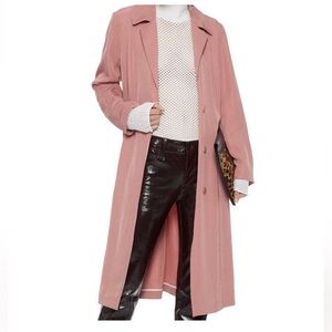 SANDRO Paris Robertine Gabardine Long Trench Coat Size 38(US8 M)